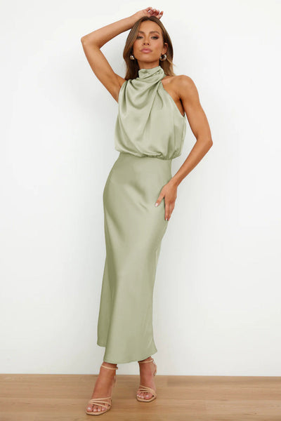 Louisa™ - Halter Neck Maxi Dress