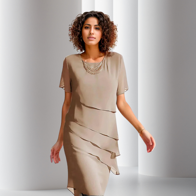 Esmeralda™ - Pleated Chiffon Dress