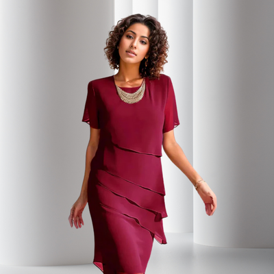 Esmeralda™ - Pleated Chiffon Dress