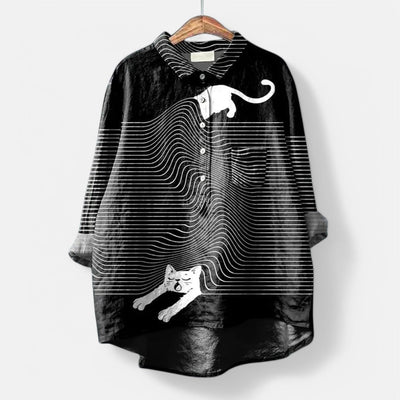 Isadora™ - Trendy Blouse with Art Print
