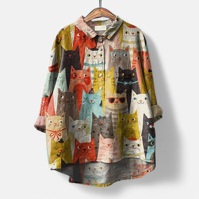 Isadora™ - Trendy Blouse with Art Print