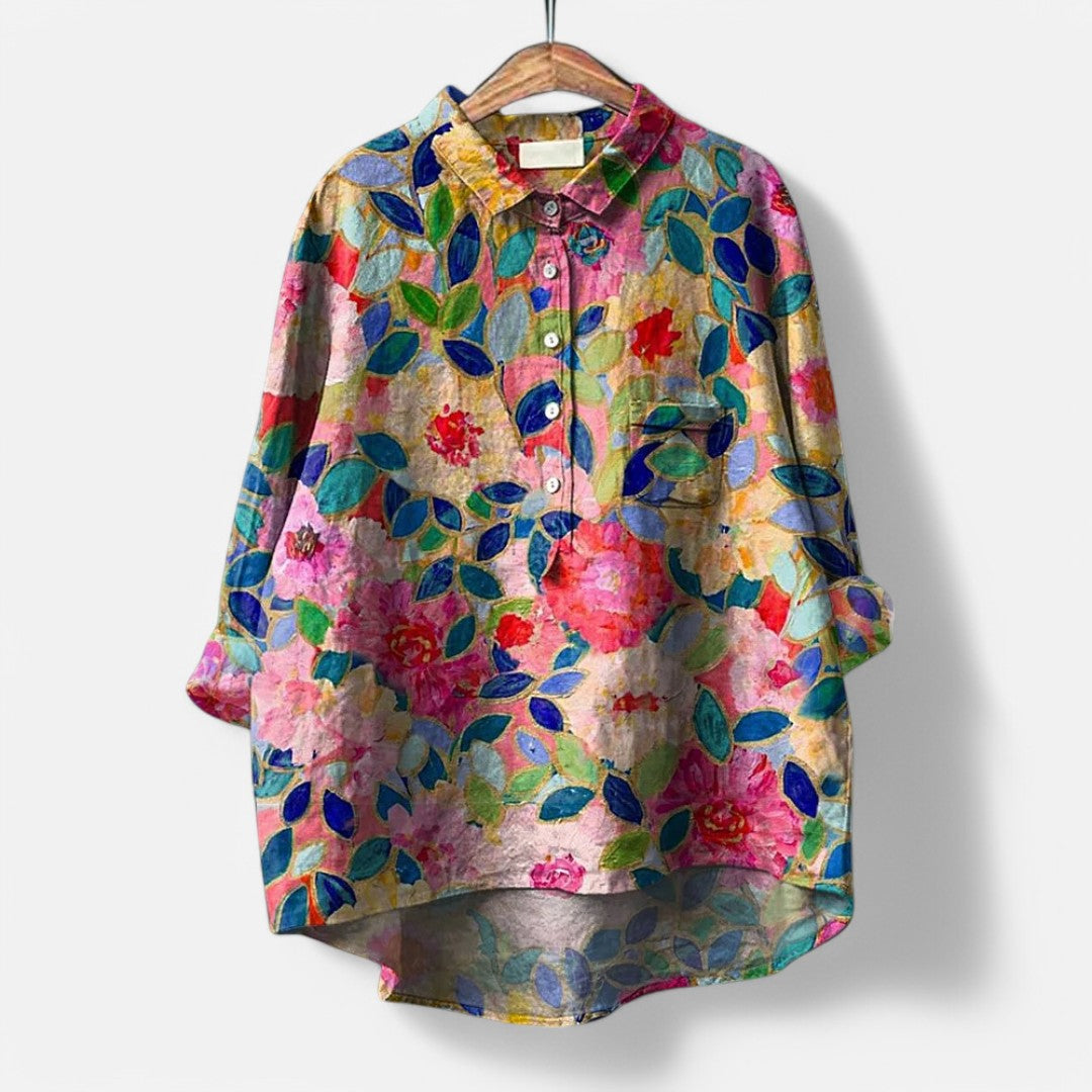 Isadora™ - Trendy Blouse with Art Print