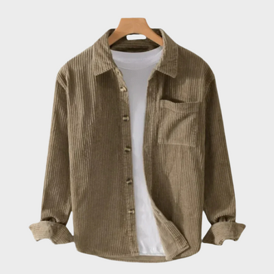 Simon™ -  Casual Corduroy Long Sleeve Shirt