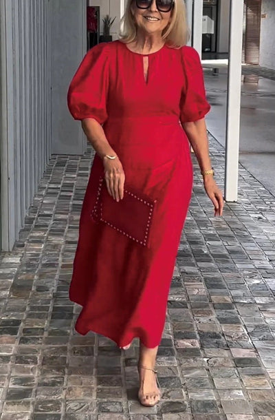 Beatrice™ - Elegant Puff-Sleeve Dress