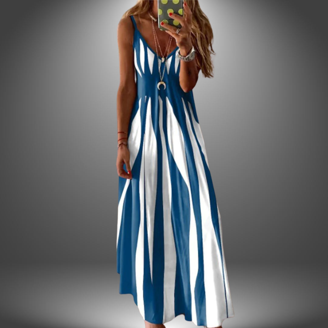 Veronika™ - Casual Long Dress with Deep V-neck