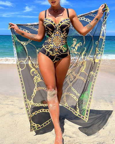 Jamie™ - Push-up One-piece Swimsuit with Skirt