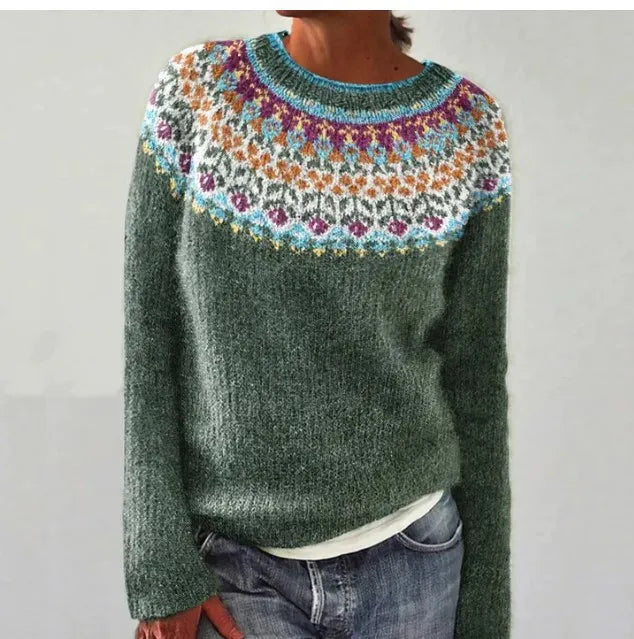 Clara™ - Cozy Retro Striped Knit Jumper