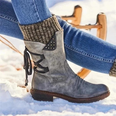 Catherine™ - Premium Waterproof Boots with Mid-Calf Zipper