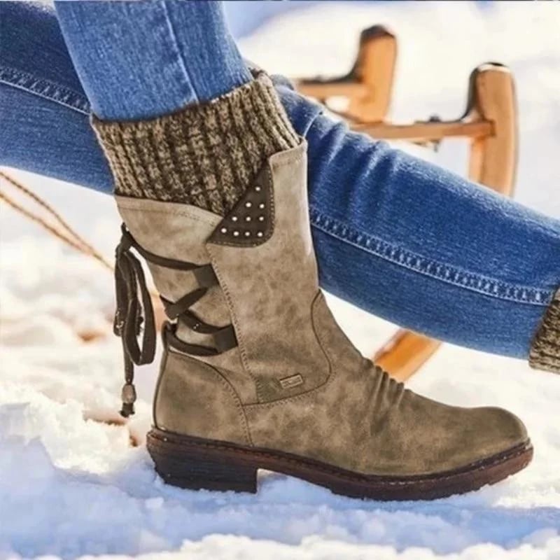 Catherine™ - Premium Waterproof Boots with Mid-Calf Zipper
