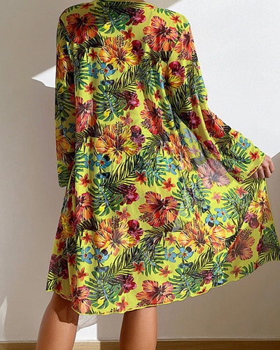 Brenda™ - Bikini Set with Floral Cardigan