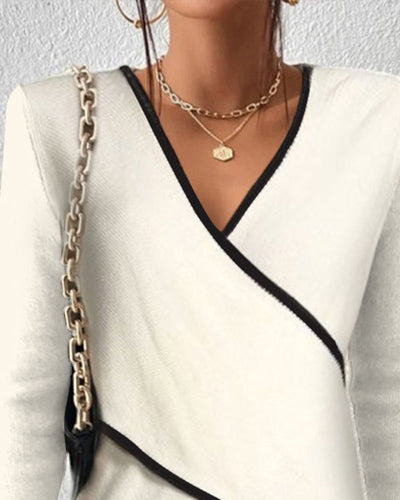 Alyssa™ – Elegant Warm V-neck Jumper