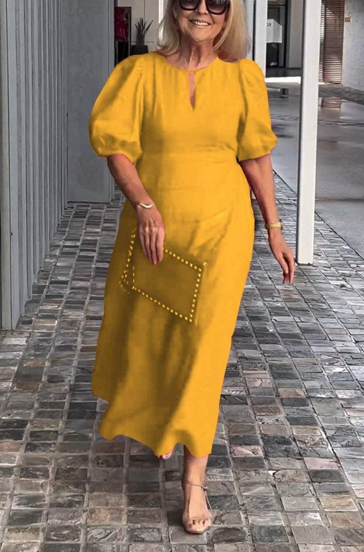 Beatrice™ - Elegant Puff-Sleeve Dress