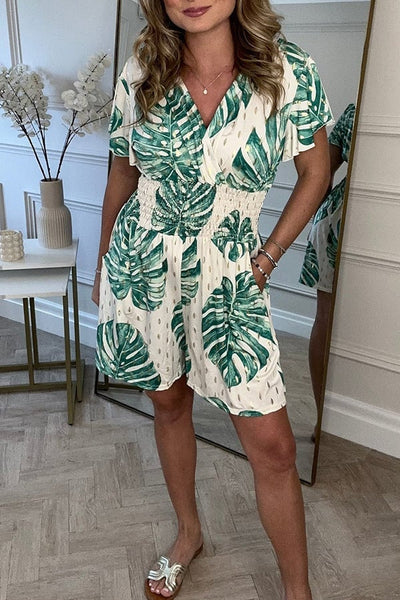 Katherine™ - Romper with Botanical Print