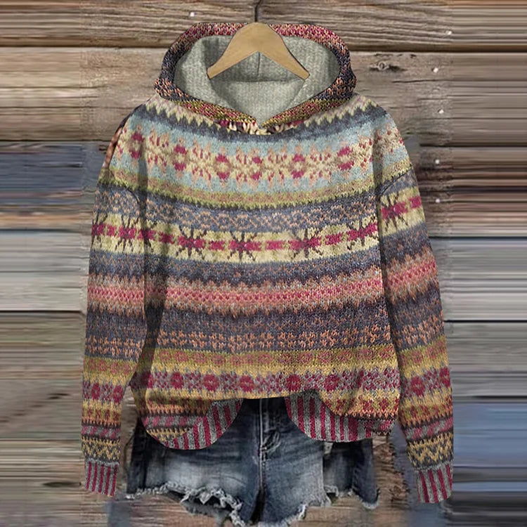 Susan™ - Cozy Retro Knit Hoodie