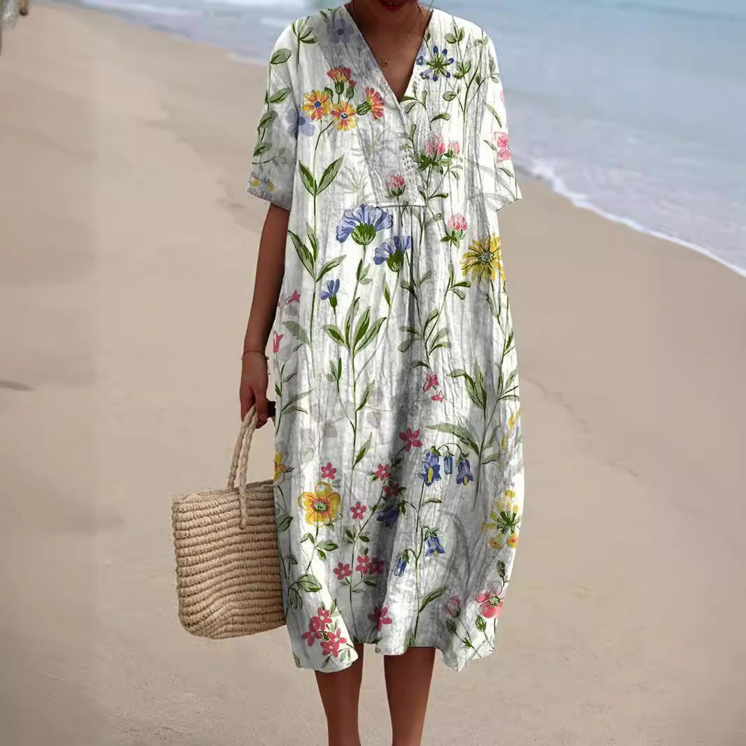 Margaret™ - Elegant Floral Maxi Dress