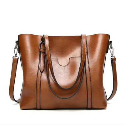 Anna's Luxe Classic | Faux Leather Shoulder Tote