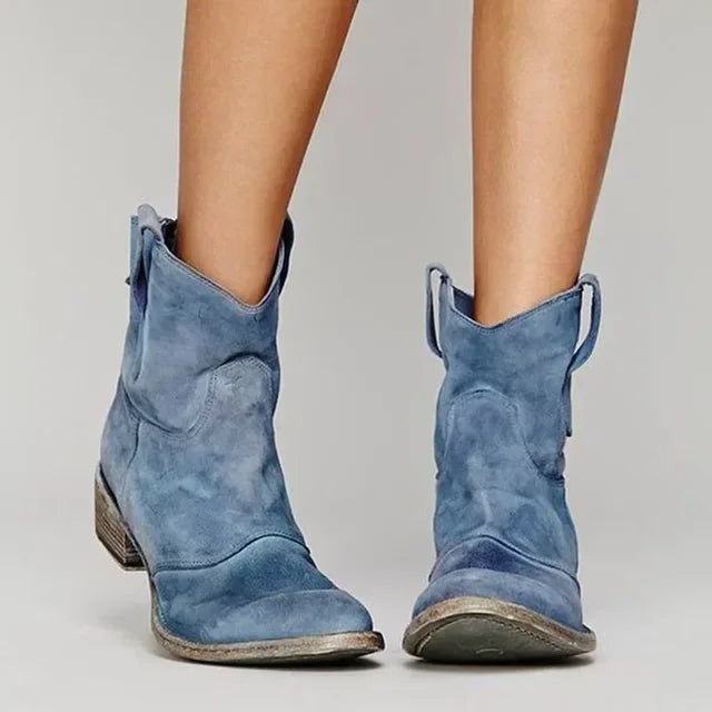 Millicent™ - Vintage Cowboy Ankle Boots
