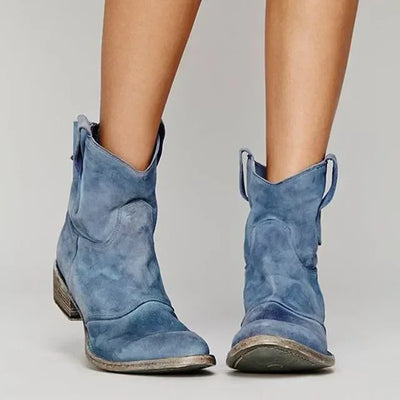 Millicent™ - Vintage Cowboy Ankle Boots
