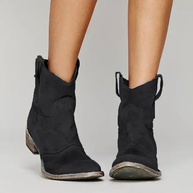 Millicent™ - Vintage Cowboy Ankle Boots