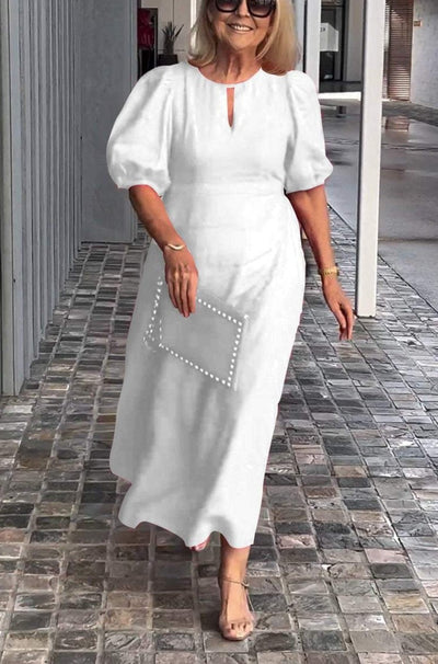 Beatrice™ - Elegant Puff-Sleeve Dress
