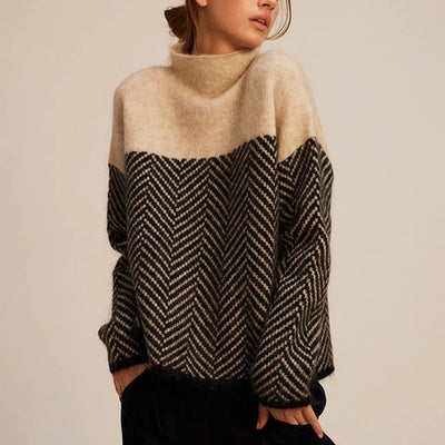 Mary™ - Cosy Sophisticated Turtleneck Patchwork