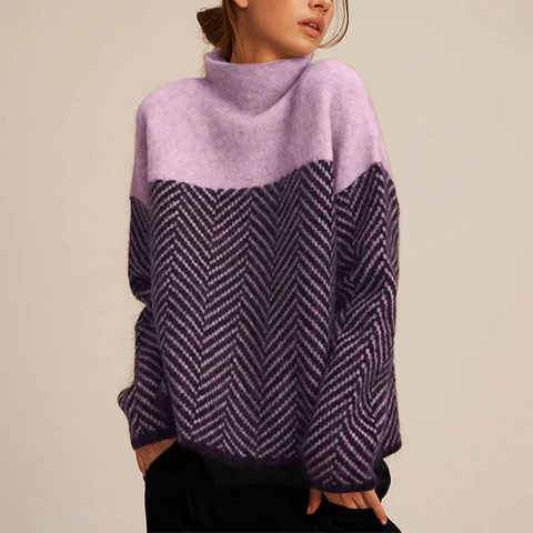 Mary™ - Cosy Sophisticated Turtleneck Patchwork