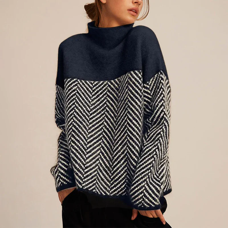 Mary™ - Cosy Sophisticated Turtleneck Patchwork