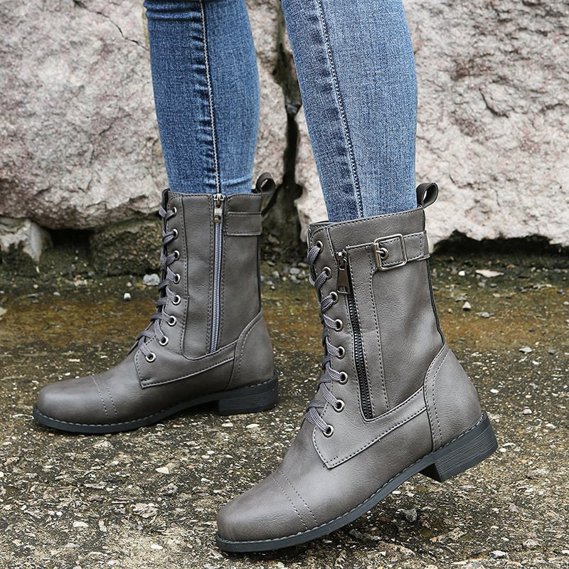 Charlotte™ - Orthopedic Round Toe Side Zip Boots