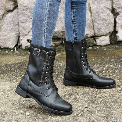 Charlotte™ - Orthopedic Round Toe Side Zip Boots