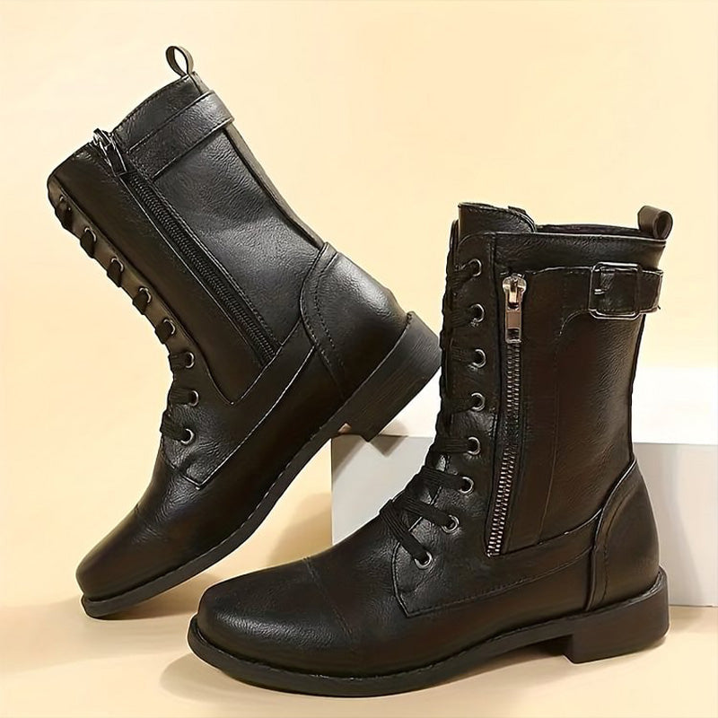Charlotte™ - Orthopedic Round Toe Side Zip Boots
