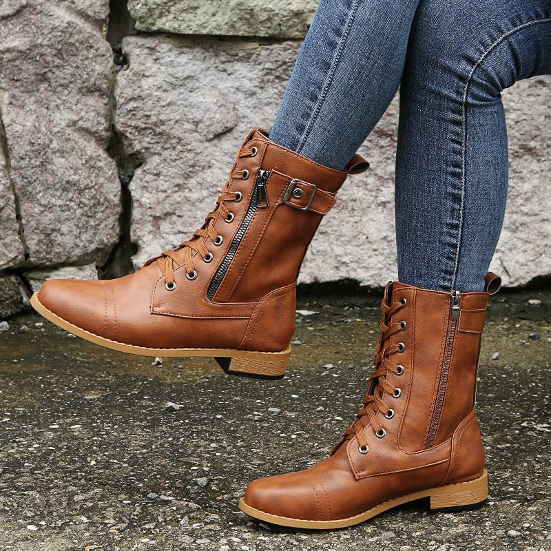 Charlotte™ - Orthopedic Round Toe Side Zip Boots
