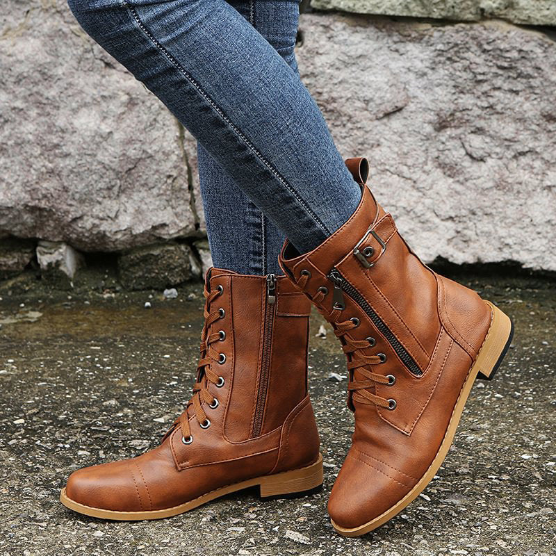 Charlotte™ - Orthopedic Round Toe Side Zip Boots