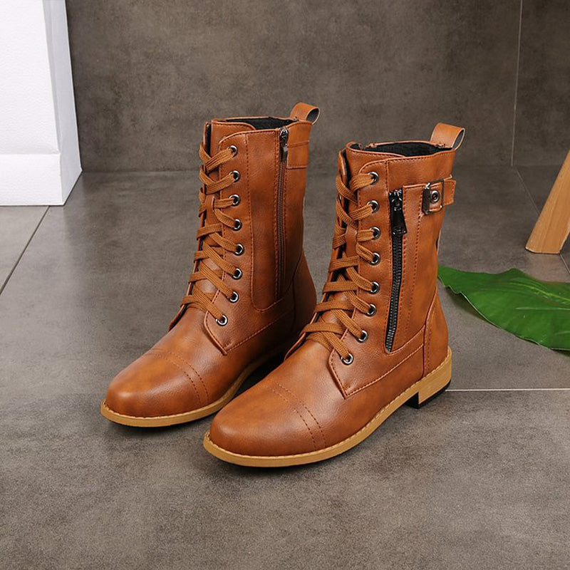 Charlotte™ - Orthopedic Round Toe Side Zip Boots