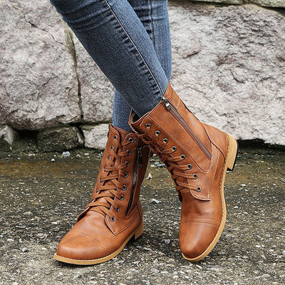 Charlotte™ - Orthopedic Round Toe Side Zip Boots