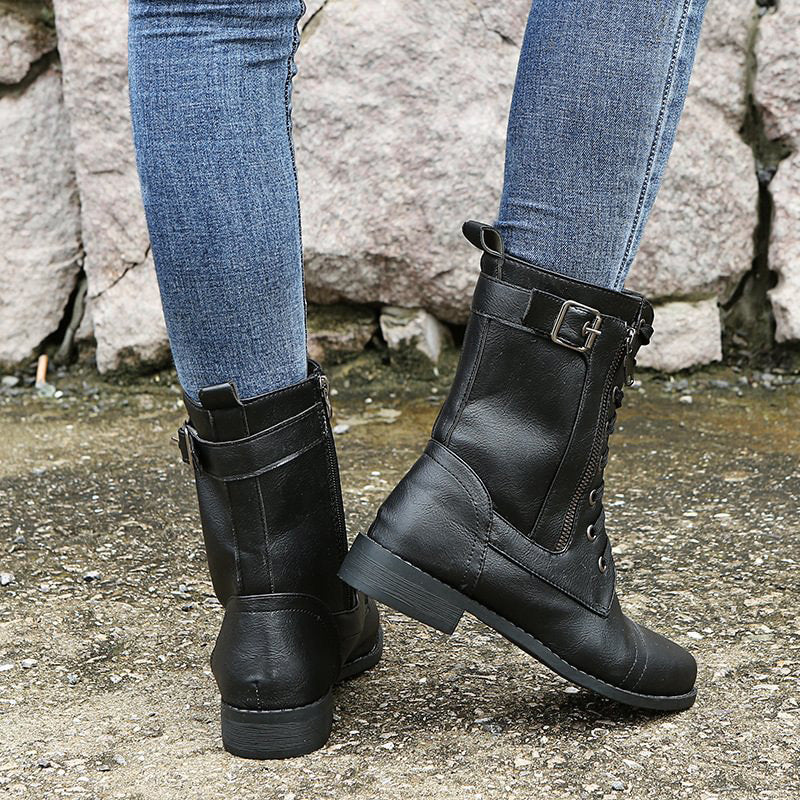 Charlotte™ - Orthopedic Round Toe Side Zip Boots