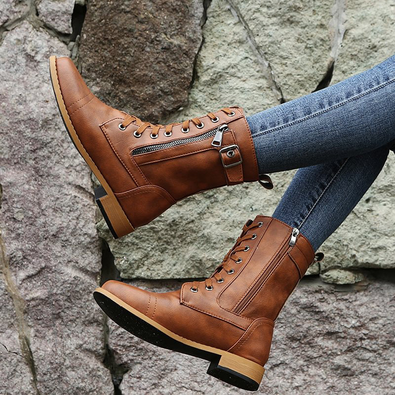 Charlotte™ - Orthopedic Round Toe Side Zip Boots