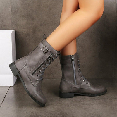 Charlotte™ - Orthopedic Round Toe Side Zip Boots