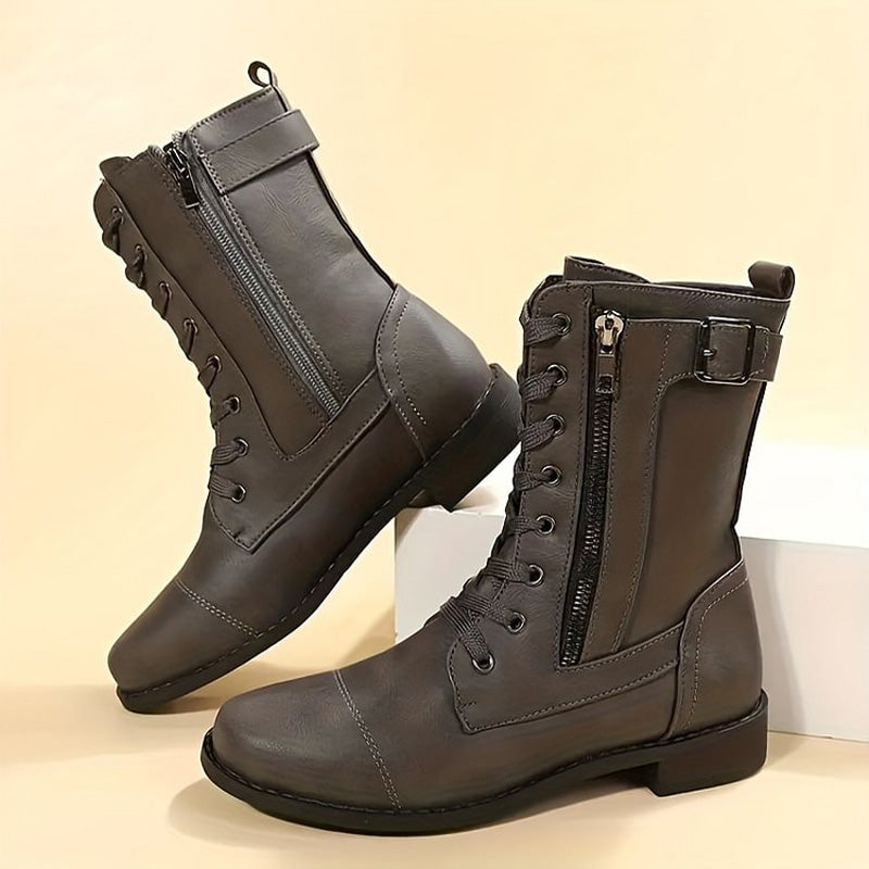 Charlotte™ - Orthopedic Round Toe Side Zip Boots