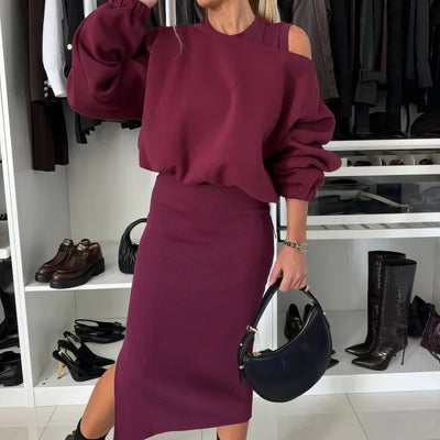 Marissa™ - 2 Piece Sleeveless Sweatshirt and Dress Set